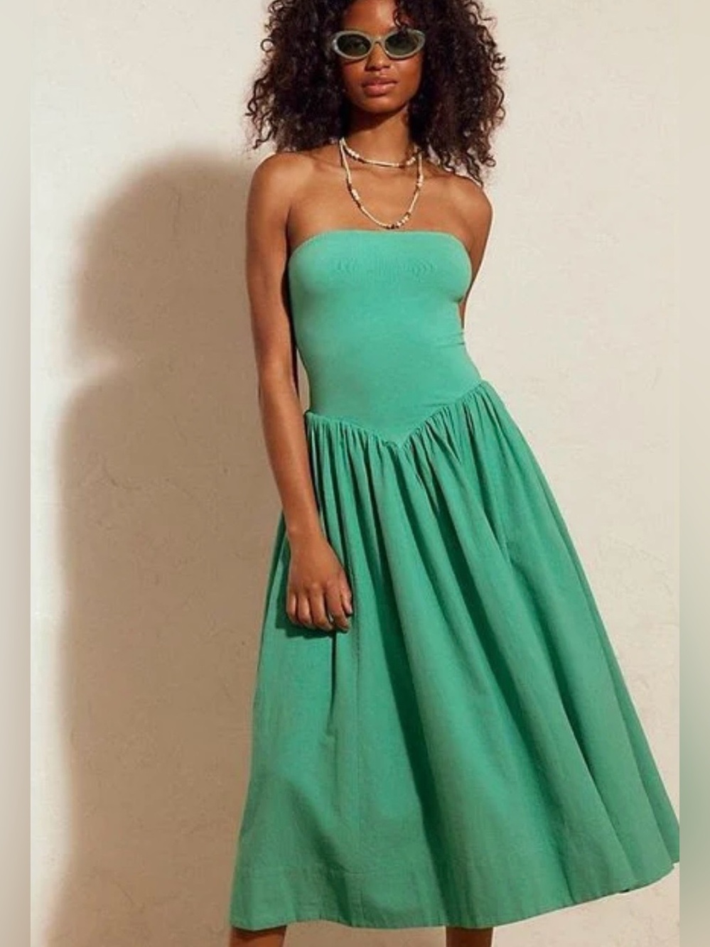 Free People Onda Drop-Waist Tube Midi Dress Size M